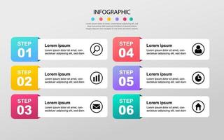 Modern Business data visualization. Process chart. Abstract elements of graph, diagram with steps, options, processes. Vector business template for presentation. Creative concept for infographic.