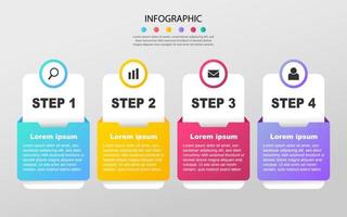 visualización de datos empresariales moderna. diagrama del proceso. elementos abstractos de gráfico, diagrama con pasos, opciones, procesos. plantilla de negocio de vector para presentación. concepto creativo para infografía.