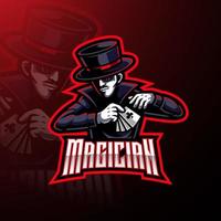 Magician esport mascot logo design vector