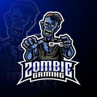 diseño de logotipo de mascota zombie no-muerto vector