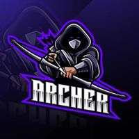 Archer esport mascot logo design vector