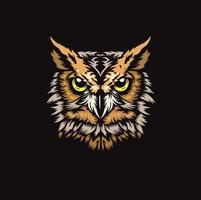 abstract owl head Vector illustration