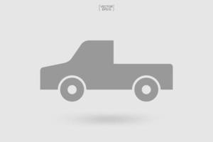 icono de coche. icono de camión de logística. símbolo de coche de servicio de entrega. vector. vector