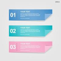 Banner paper tag for business template background. Vector. vector