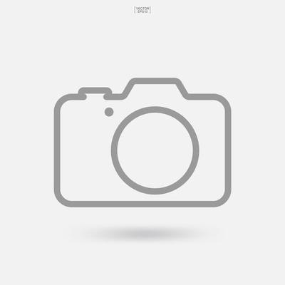 Camera sign and symbol. Photo icon or image icon. Vector.