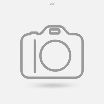 Camera sign and symbol. Photo icon or image icon. Vector.