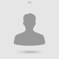 Picture profile icon. Male icon. Human or people sign and symbol. Vector. vector