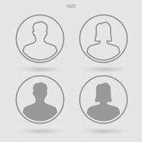 Male and female symbol. Human profile icon or people icon. Man and woman sign and symbol. Vector. vector