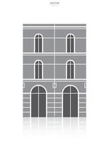 icono de edificio. identidad arquitectónica con detalle y diseño de elementos. vector. vector