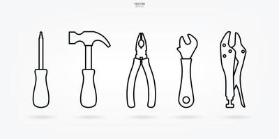 Craftsman tool icon. Technician tool sign and symbol. Vector. vector