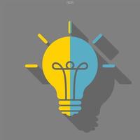 Light bulb icon. Lamp icon. Flat icon. Abstract sign and symbol for thinking concept. Vector. vector