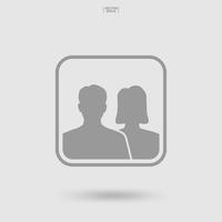 Male and female symbol. Human profile icon or people icon. Man and woman sign and symbol. Vector. vector