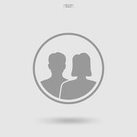 Male and female symbol. Human profile icon or people icon. Man and woman sign and symbol. Vector. vector