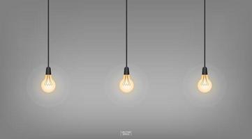 Light bulb or lamp with dark background. Vector. vector