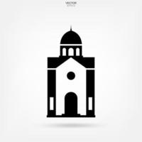 icono de edificio. identidad arquitectónica con detalle y diseño de elementos. vector. vector