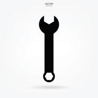 Craftsman tool icon. Wrench sign and symbol. Vector. vector