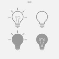 Light bulb icon. Lamp sign and symbol. Vector. vector