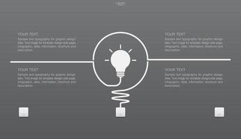 Abstract light bulb symbol and light switch on gray background. Vector. vector