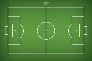 Football field or soccer field background. Green grass court for create soccer game. Vector. vector