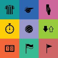 Soccer referee icon set. Abstract football sign and symbol. Vector. vector