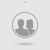 Male and female symbol. Human profile icon or people icon. Man and woman sign and symbol. Vector. vector