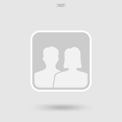 Male and female symbol. Human profile icon or people icon. Man and woman sign and symbol. Vector.