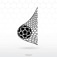 Soccer ball in soccer net icon. Soccer football sport sign and symbol for template design. Vector. vector