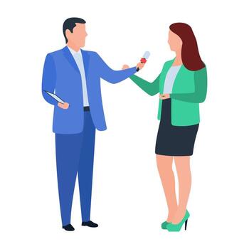 Trendy Interview Concepts vector