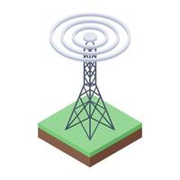 conceptos de torre wifi vector