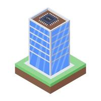 Trendy Building Concepts vector