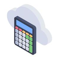 Cloud Calculator Concepts vector