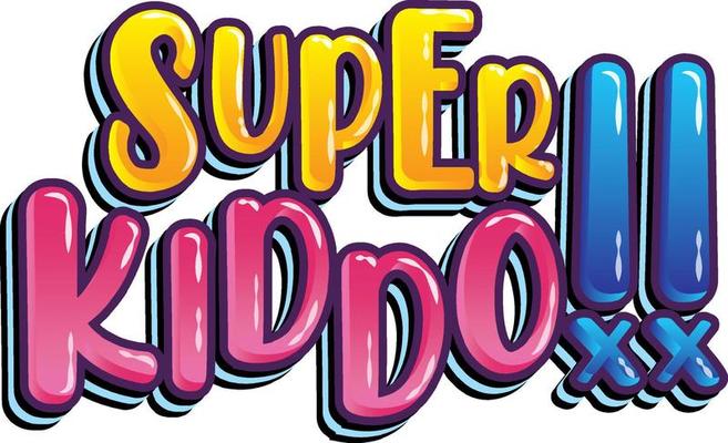 Super Kiddo logo text design