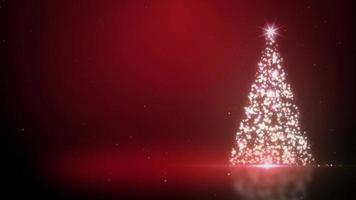 glinsterende kerstboom. achtergrondanimaties met kerst-, nieuwjaars- en wintervakantiethema video