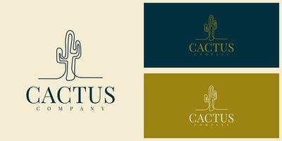 Cactus logo illustration template design vector