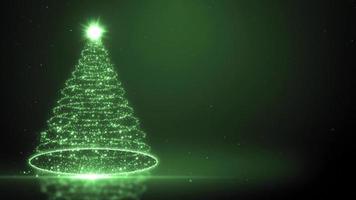 glittrande julgran. jul, nyår och vintersemester bakgrundsanimationer med tema video
