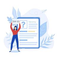 Concept of hiring process. Can use for web banner, infographics. vector