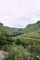 Beautiful green hills and mountains photo