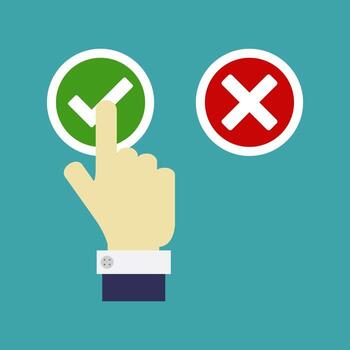 haga clic en comprobar en antecedentes vector