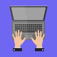 Write to computer on background vector