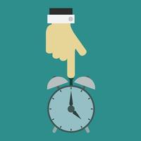 Turn off alarm clock on background vector