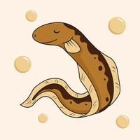 Eel Electric Cartoon Illustrations Isolated vector