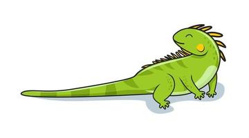 ilustración de dibujos animados de iguana vector
