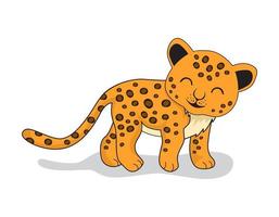 ilustraciones de dibujos animados de jaguar vector