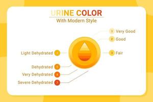 Urine color vector illustration isolated on white background. Vector for all project, web design and other. Equipped with complete information and easy to understand. Flat design. EPS file