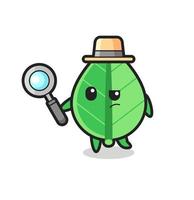 leaf detective character is analyzing a case vector