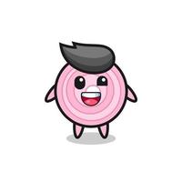 illustration of an onion rings character with awkward poses vector