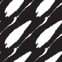 Black and White Brush Stroke Fur Seamless Pattern vector