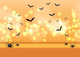 Halloween display background with spiders and bats vector