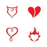 Love icon logo template Vector