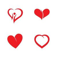 Love icon logo template Vector